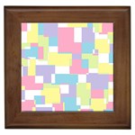 Mod Pastel Geometric Framed Ceramic Tile