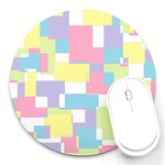 Mod Pastel Geometric 8  Mouse Pad (Round)