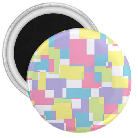Mod Pastel Geometric 3  Button Magnet from ArtsNow.com Front