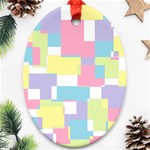 Mod Pastel Geometric Oval Ornament