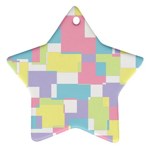 Mod Pastel Geometric Star Ornament from ArtsNow.com Front