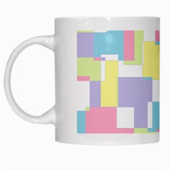 Mod Pastel Geometric White Coffee Mug from ArtsNow.com Left