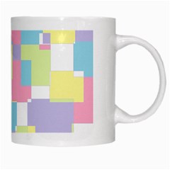 Mod Pastel Geometric White Coffee Mug from ArtsNow.com Right