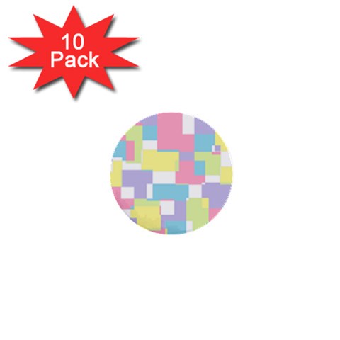 Mod Pastel Geometric 1  Mini Button (10 pack) from ArtsNow.com Front