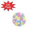 Mod Pastel Geometric 1  Mini Button Magnet (100 pack)