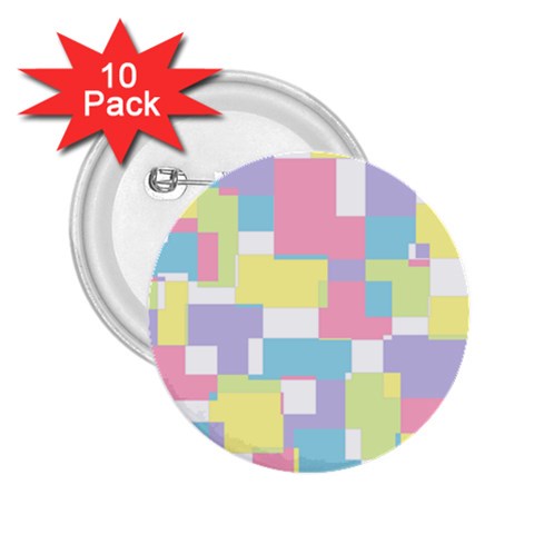 Mod Pastel Geometric 2.25  Button (10 pack) from ArtsNow.com Front