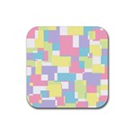 Mod Pastel Geometric Drink Coaster (Square)