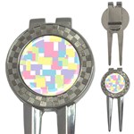 Mod Pastel Geometric Golf Pitchfork & Ball Marker