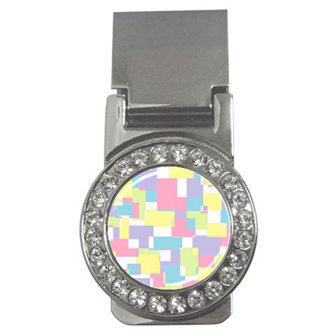 Mod Pastel Geometric Money Clip (CZ) from ArtsNow.com Front