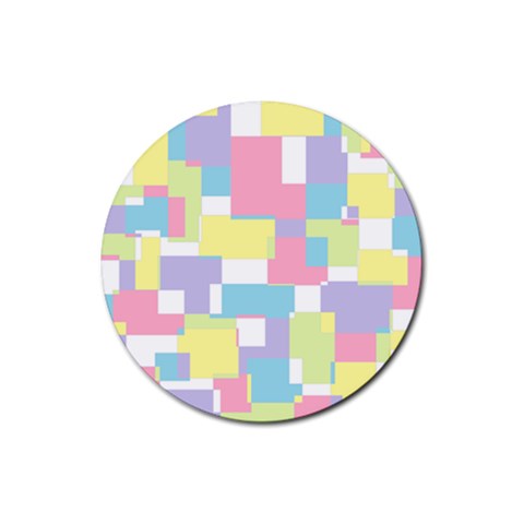 Mod Pastel Geometric Drink Coasters 4 Pack (Round) from ArtsNow.com Front