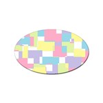 Mod Pastel Geometric Sticker (Oval)