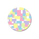 Mod Pastel Geometric Magnet 3  (Round)