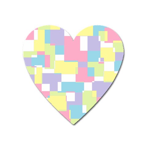 Mod Pastel Geometric Magnet (Heart) from ArtsNow.com Front