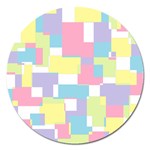 Mod Pastel Geometric Magnet 5  (Round)