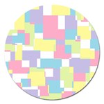 Mod Pastel Geometric Magnet 5  (Round)