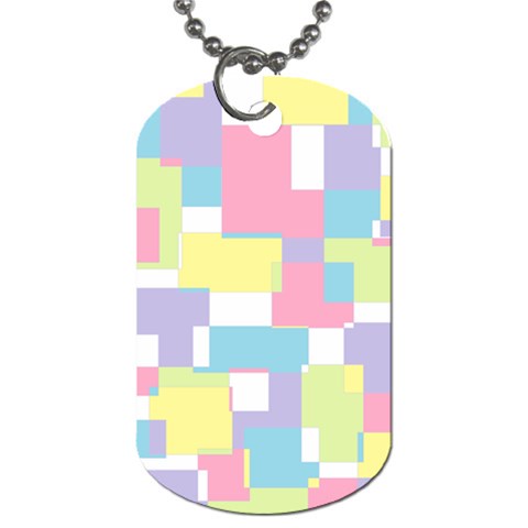 Mod Pastel Geometric Dog Tag (One Sided) from ArtsNow.com Front
