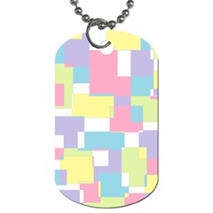 Mod Pastel Geometric Dog Tag (Two Front