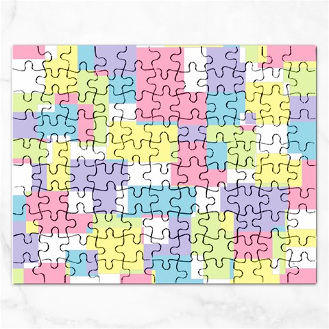 Mod Pastel Geometric Jigsaw Puzzle (Rectangle) from ArtsNow.com Front