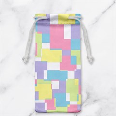 Mod Pastel Geometric Jewelry Bag from ArtsNow.com Back