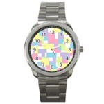 Mod Pastel Geometric Sport Metal Watch