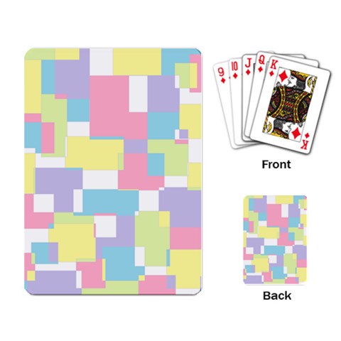 Mod Pastel Geometric Playing Cards Single Design from ArtsNow.com Back