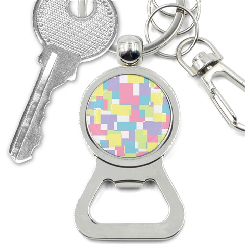 Mod Pastel Geometric Bottle Opener Key Chain from ArtsNow.com Front