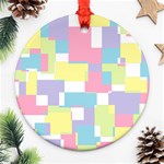 Mod Pastel Geometric Round Ornament (Two Sides)