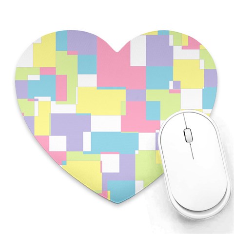 Mod Pastel Geometric Mouse Pad (Heart) from ArtsNow.com Front