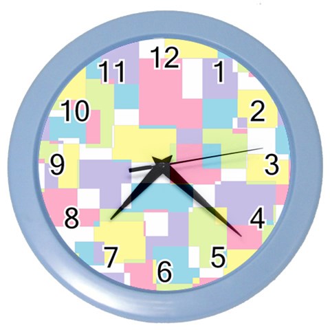 Mod Pastel Geometric Wall Clock (Color) from ArtsNow.com Front