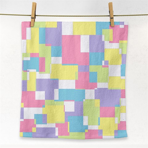 Mod Pastel Geometric Face Towel from ArtsNow.com Front