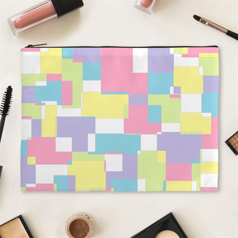 Mod Pastel Geometric Cosmetic Bag (XL) from ArtsNow.com Front