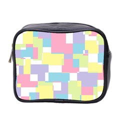 Mod Pastel Geometric Mini Travel Toiletry Bag (Two Sides) from ArtsNow.com Front