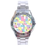 Mod Pastel Geometric Stainless Steel Watch