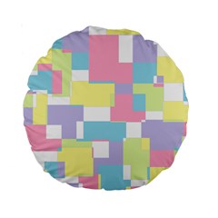 Mod Pastel Geometric 15  Premium Round Cushion  from ArtsNow.com Front