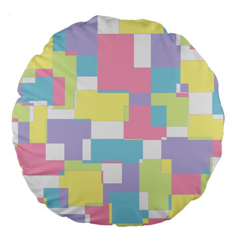 Mod Pastel Geometric 18  Premium Round Cushion  from ArtsNow.com Front