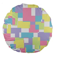 Mod Pastel Geometric 18  Premium Round Cushion  from ArtsNow.com Front