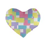 Mod Pastel Geometric 16  Premium Heart Shape Cushion 