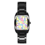 Mod Pastel Geometric Stainless Steel Barrel Watch