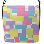 Mod Pastel Geometric Flap Closure Messenger Bag (Small)