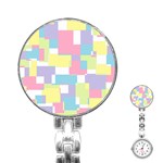 Mod Pastel Geometric Stainless Steel Nurses Watch