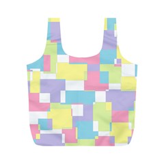 Mod Pastel Geometric Reusable Bag (M) from ArtsNow.com Front