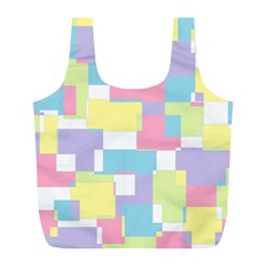 Mod Pastel Geometric Reusable Bag (L) from ArtsNow.com Front