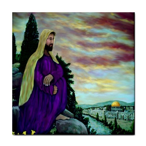 Jesus, A Man Of Sorrows   Ave Hurley   Tile Coaster from ArtsNow.com Front