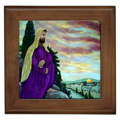 Jesus, A Man Of Sorrows   Ave Hurley   Framed Tile from ArtsNow.com Front