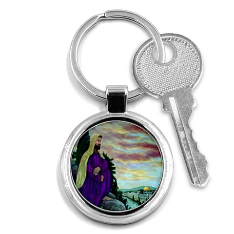 Jesus, A Man Of Sorrows   Ave Hurley   Key Chain (Round) from ArtsNow.com Front