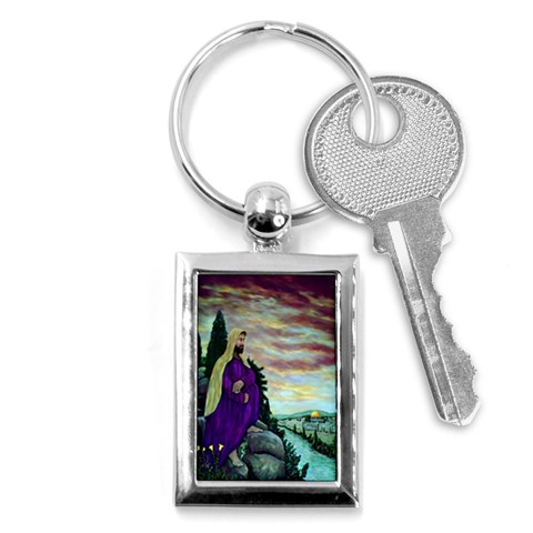 Jesus, A Man Of Sorrows   Ave Hurley   Key Chain (Rectangle) from ArtsNow.com Front