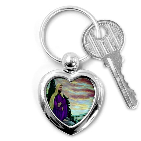 Jesus, A Man Of Sorrows   Ave Hurley   Key Chain (Heart) from ArtsNow.com Front