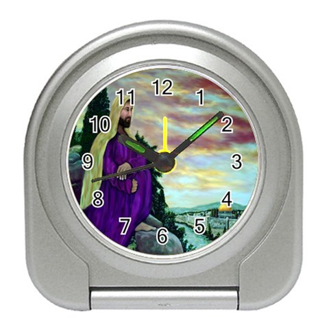 Jesus, A Man Of Sorrows   Ave Hurley   Travel Alarm Clock from ArtsNow.com Front