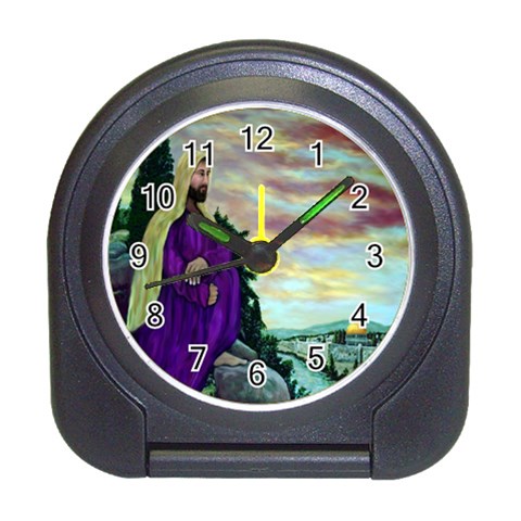 Jesus, A Man Of Sorrows   Ave Hurley   Travel Alarm Clock from ArtsNow.com Front