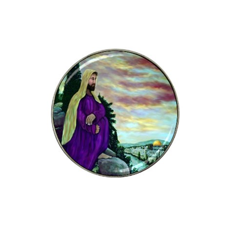 Jesus, A Man Of Sorrows   Ave Hurley   Hat Clip Ball Marker from ArtsNow.com Front